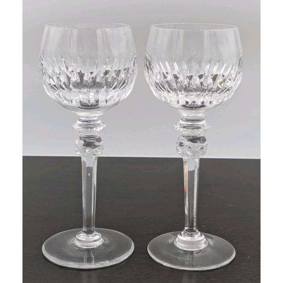 Maribor Hock Wine Crystal Glass Set of 2 Goblets by Royal Gallery 8” - Picture 1 of 8